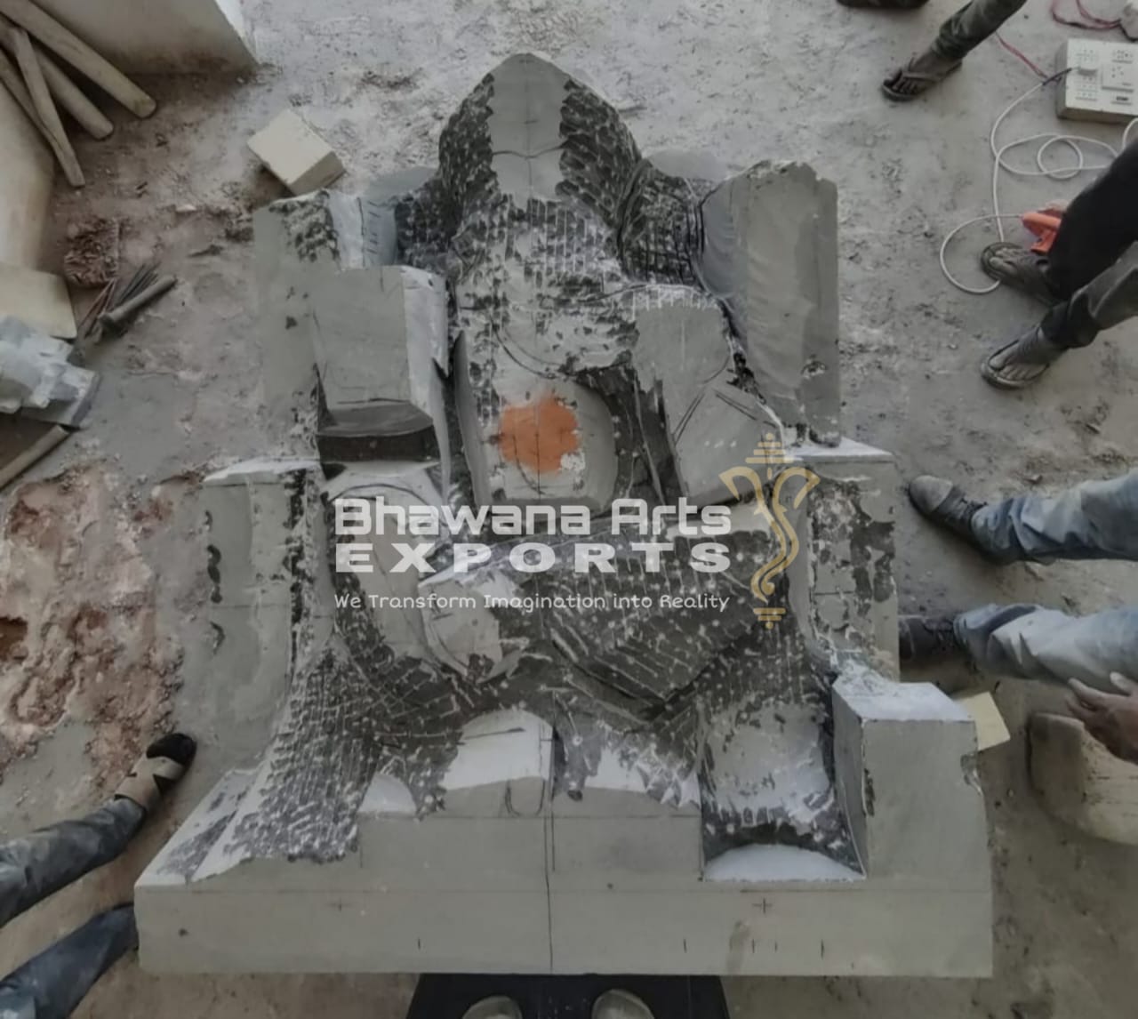 Carving the Final Marble Statue